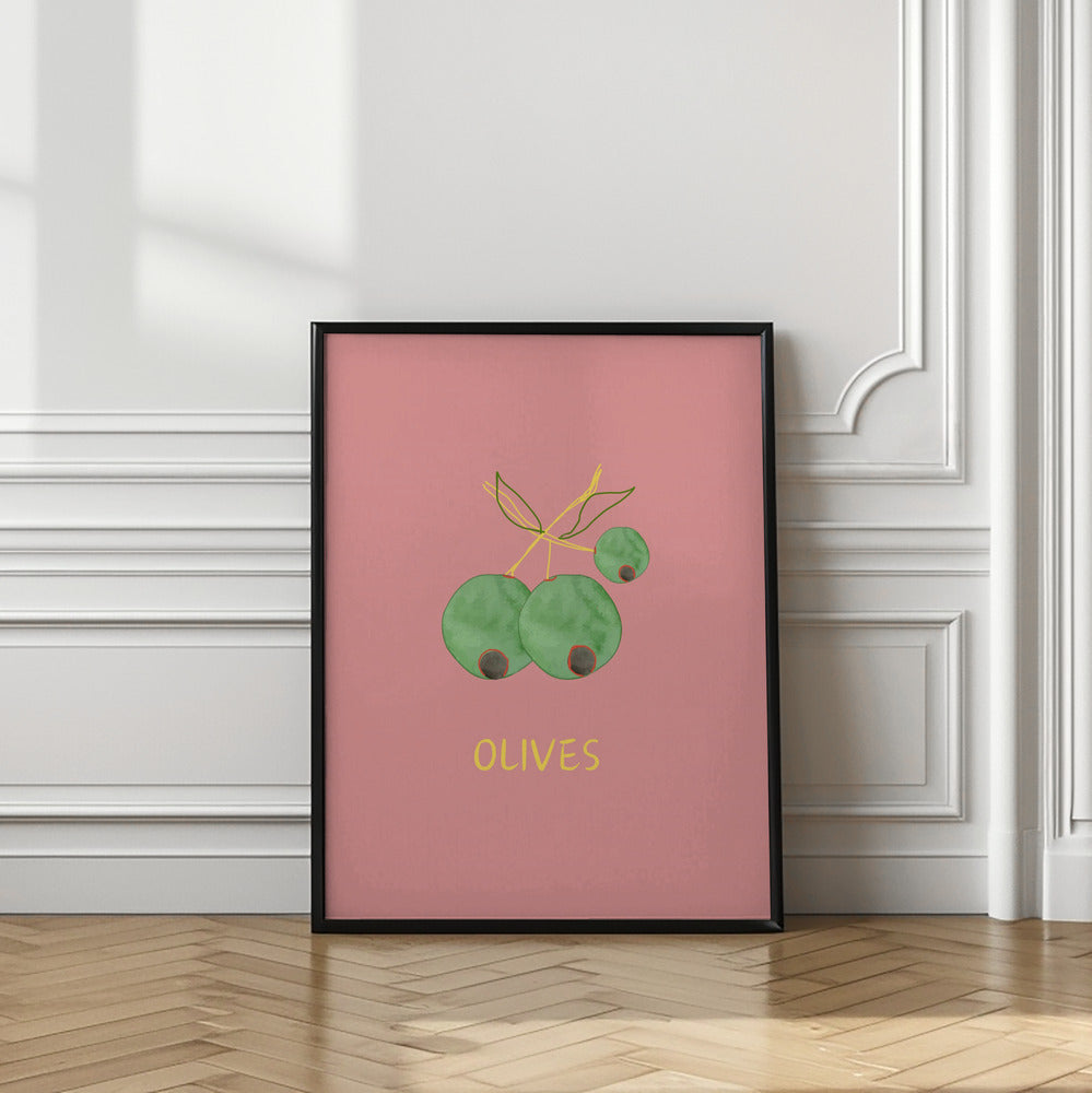 Art Prints of Olives in Pink