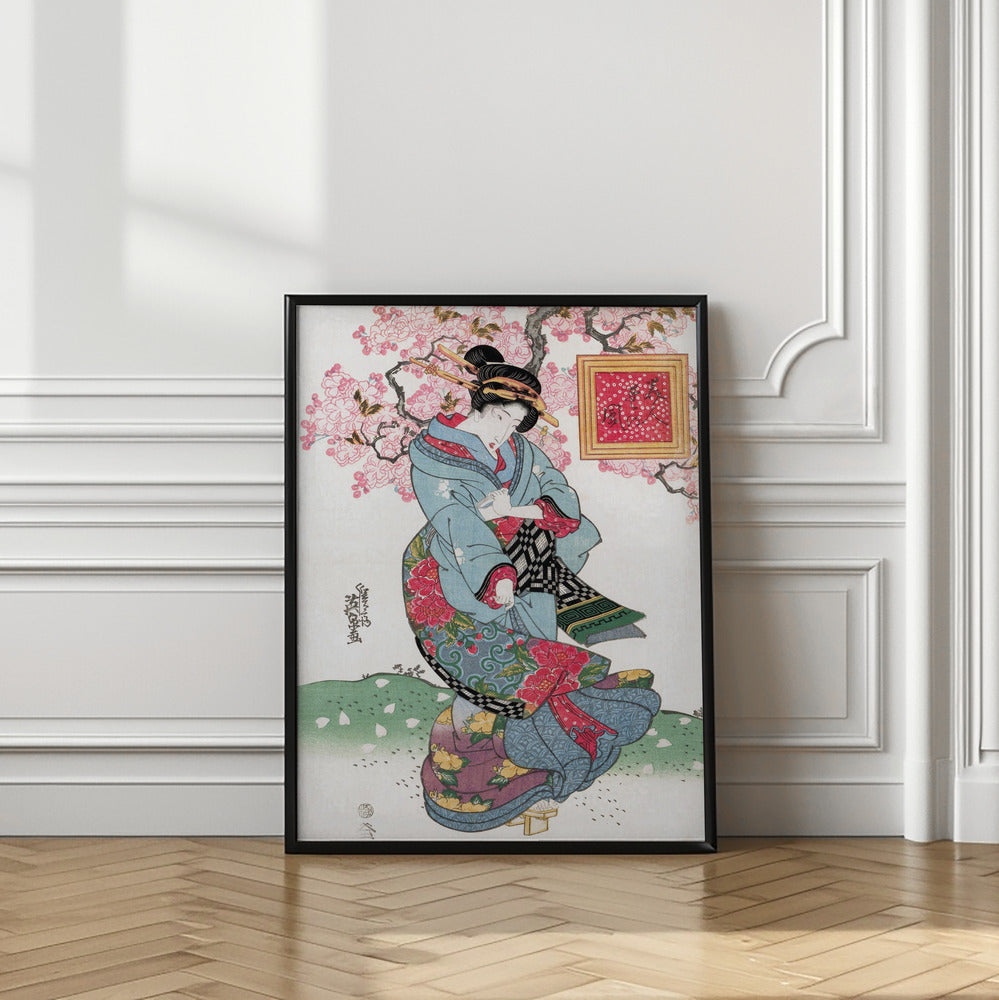 Japanese Woman (1828) Vintage Woodblock Print