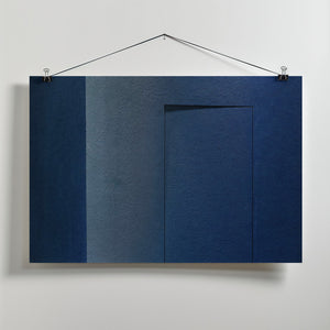 Art Prints of Blue minimalism or a secret door