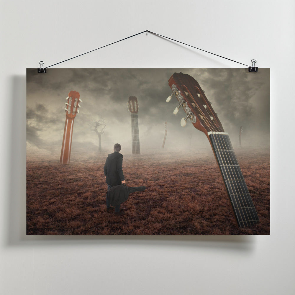 Art Prints of Guitar field