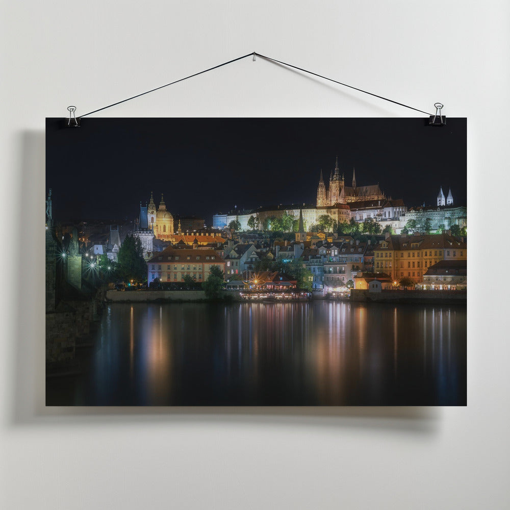 Art Prints of Prague at night