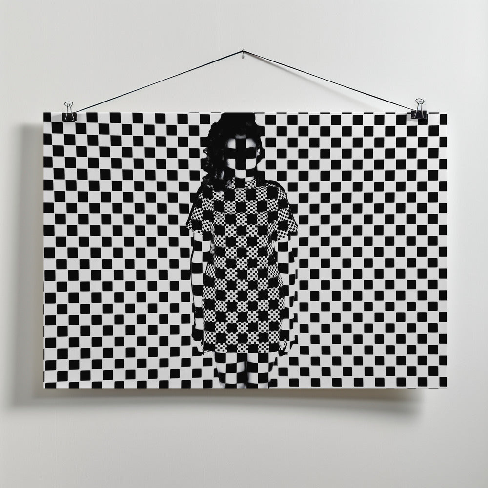 Art Prints of Chess Board - one more Black Square