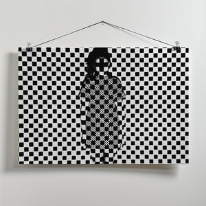 Art Prints of Chess Board - one more Black Square