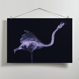 Art Prints of Silver Flamingo