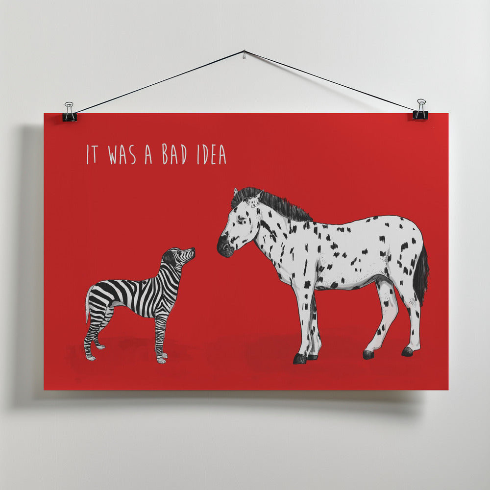 Canvas Art Print Bad idea