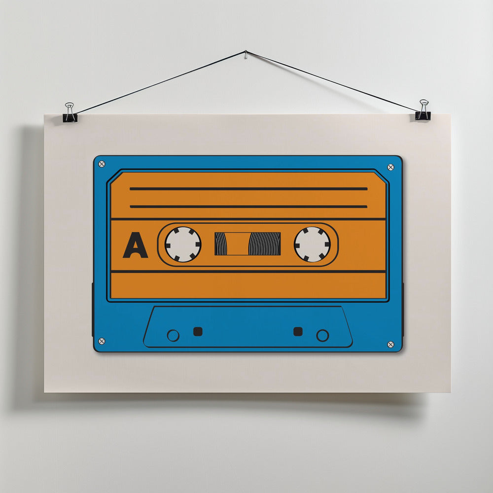 Art Prints of Blue Tape Cassette