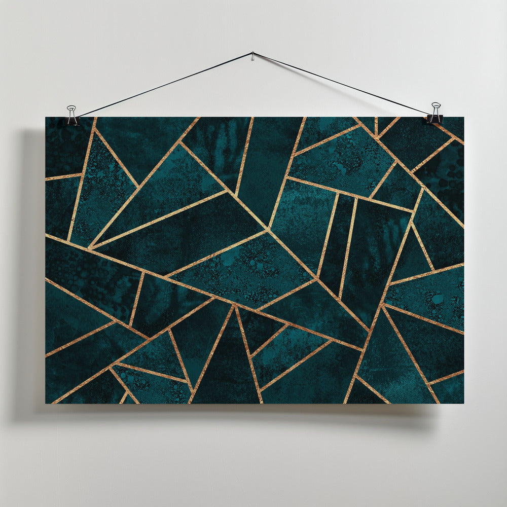 Art Prints of Deep Teal Stone