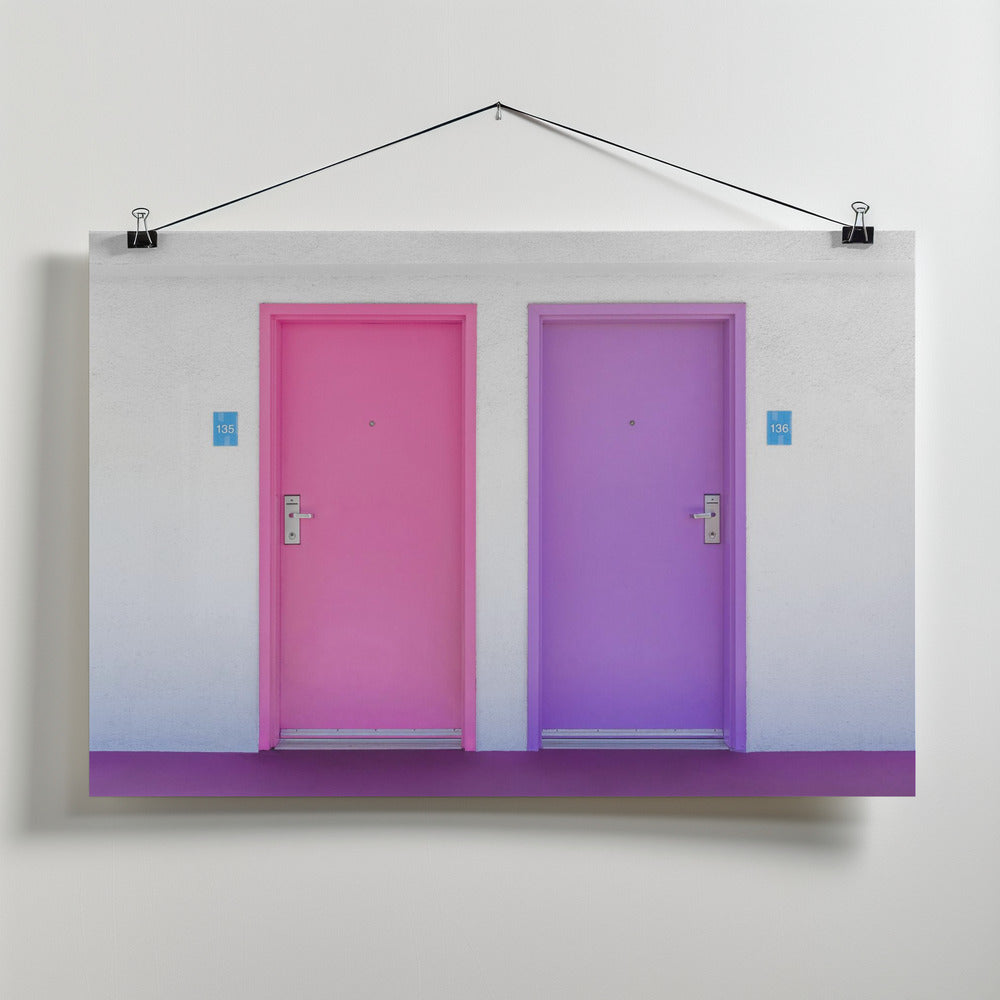 Art Prints of Pink and Purple Doors at the Saguaro