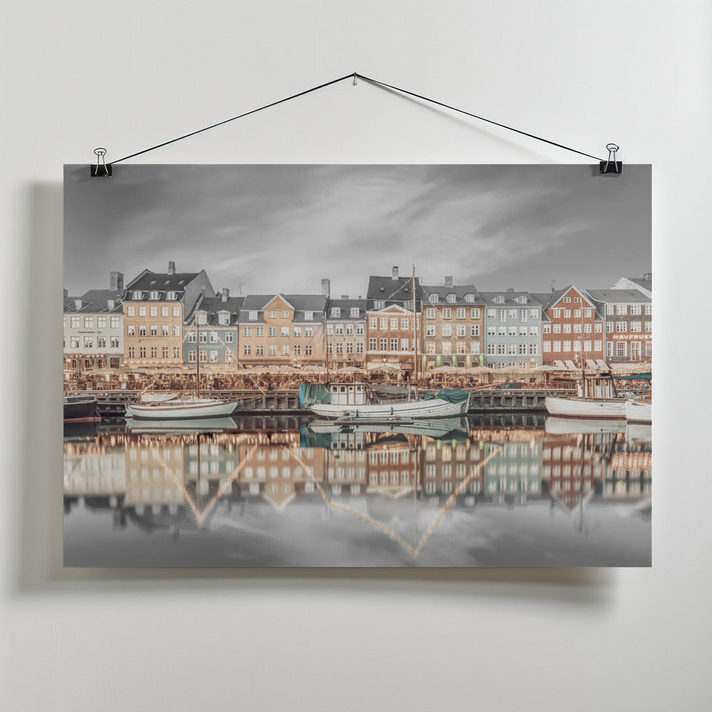 Art Prints of COPENHAGEN VINTAGE Nyhavn Idyllic Evening Impression