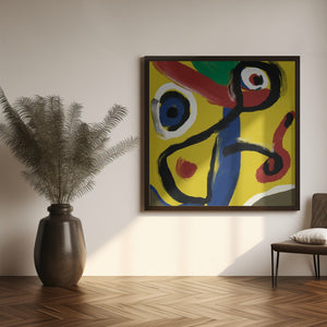 Art Prints of Abstract yellow oil painting