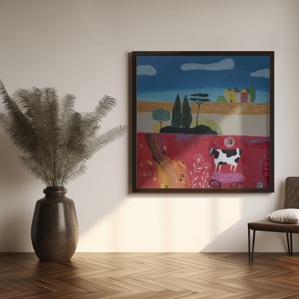 Art Prints of Cow In Field