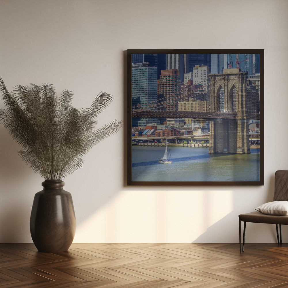 Art Prints of NEW YORK CITY Brooklyn Bridge & Manhattan Skyline