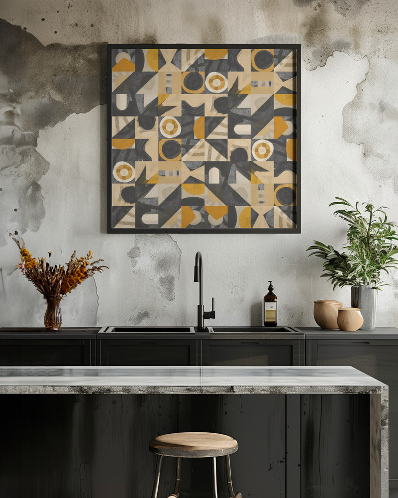 Mid Century Grid Pattern Eight