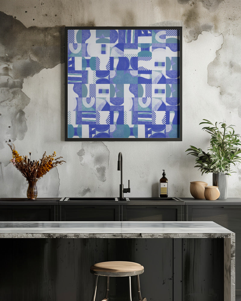 Mid Century Grid Pattern Six
