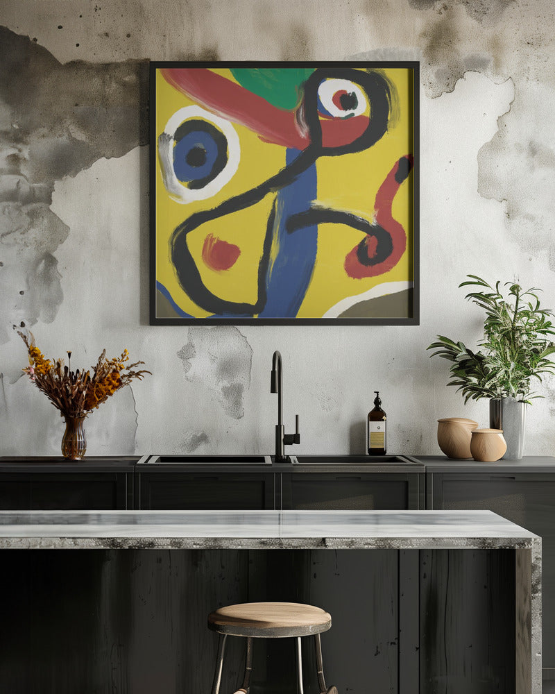 Art Prints of Abstract yellow oil painting