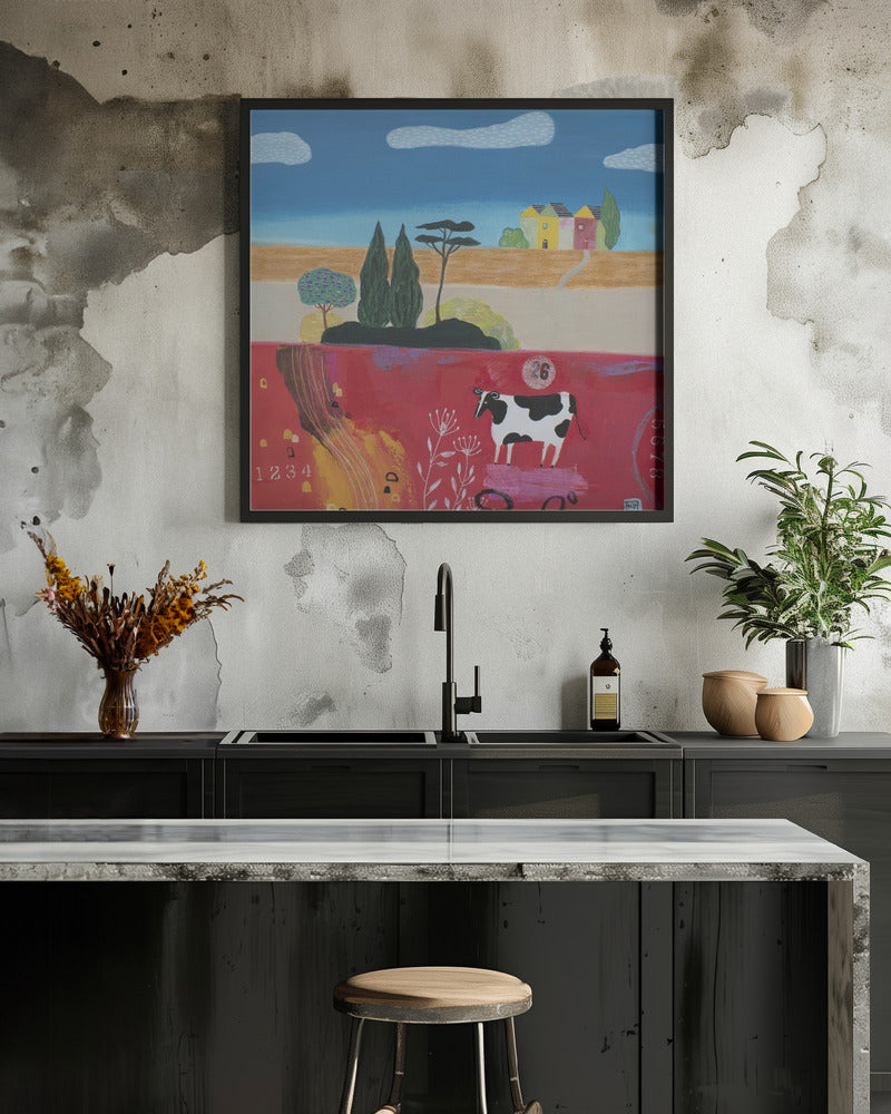 Art Prints of Cow In Field