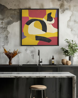 Art Prints of Mosaic cat painting