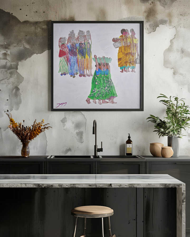 Women Carrying Water Buckets