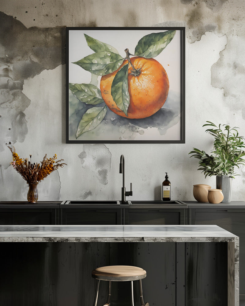 Orange, Aquarell, Ink