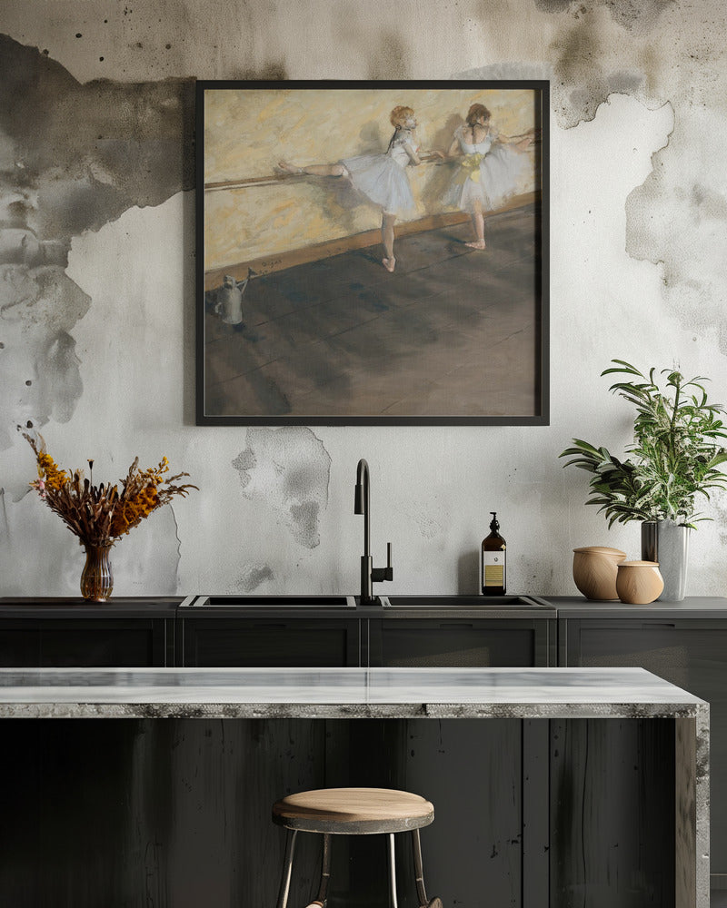 Dancers Practicing At the Barre