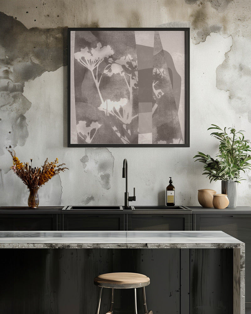 Taupe Garden No.1 – Abstract Floral Study