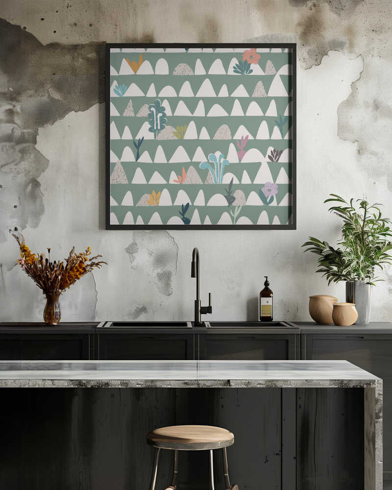 Farmland abstract sage green