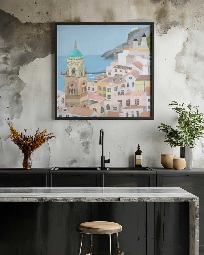 The Beautiful town of Amalfi, Italy by Artist Carla Daly