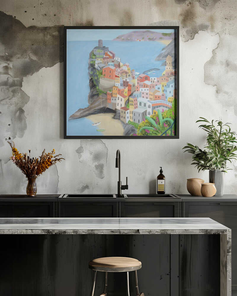 Vernazza, Cinque Terre Coastline, Italy by Artist Carla Daly