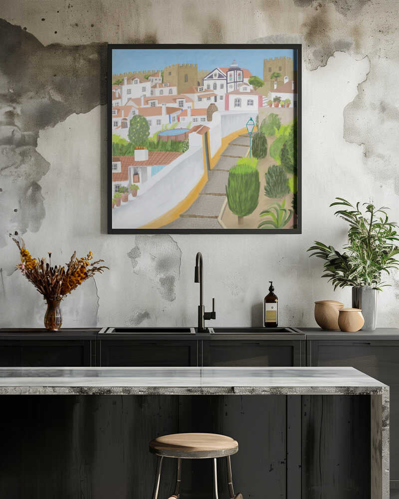 Cute Town of Obidos, Portugal by Artist Carla Daly