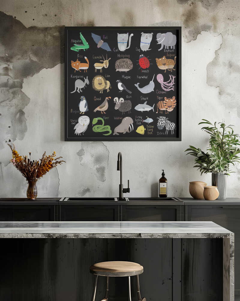 Alphabet Black White