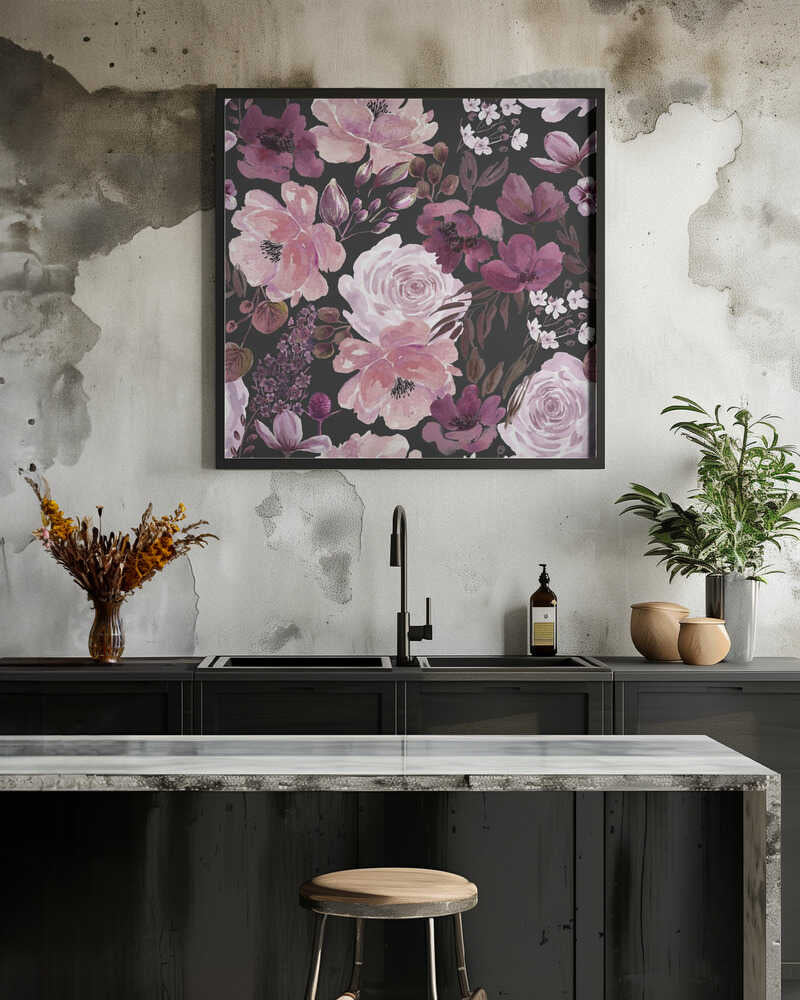 Floral Chaos Watercolor Pattern Warm