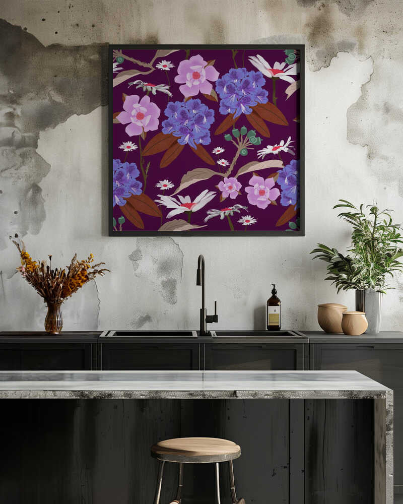 Rhododendrons and daisies