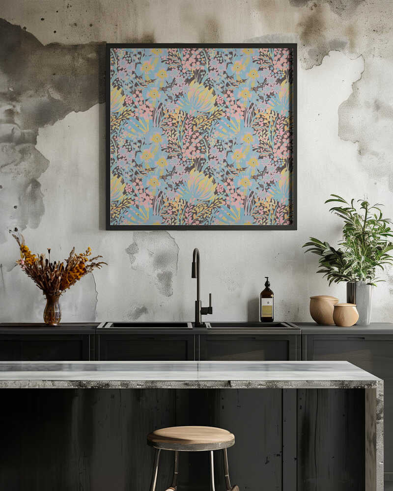 Blue patterned flower