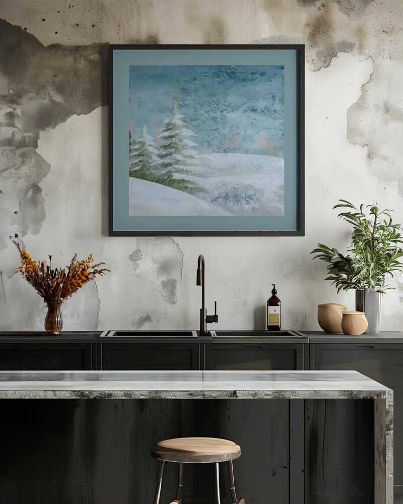 Winter Scene: Christmas Tree Vintage Style 5