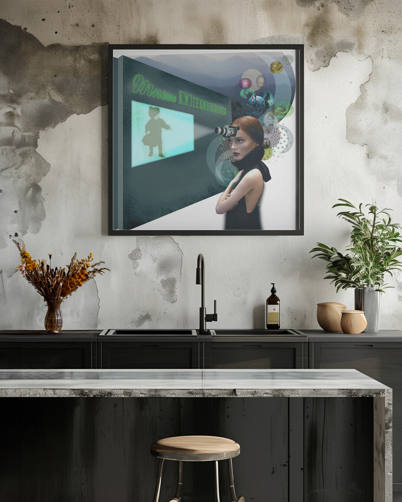 Woman With A Projector Headset