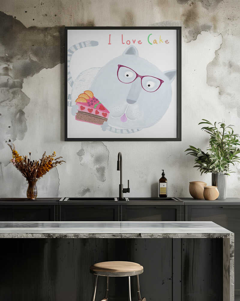 Cat Holding A Slice Of Cake