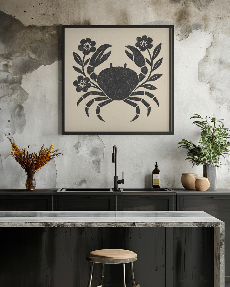 Crab and flowers no 02