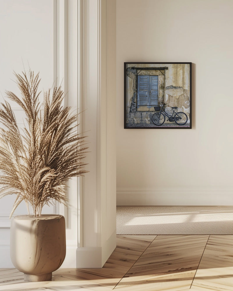Art Prints of Old Window and Bicycle