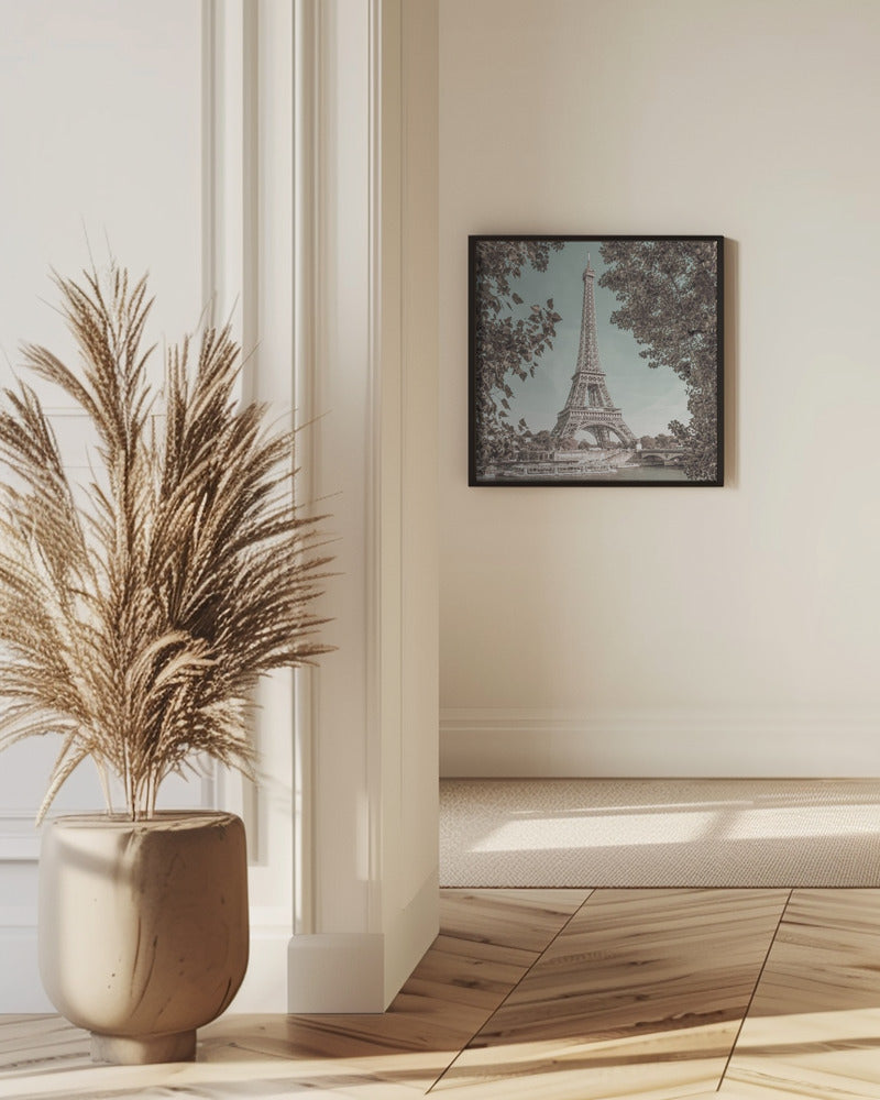 Art Prints of PARIS Eiffel Tower & River Seine | urban vintage style
