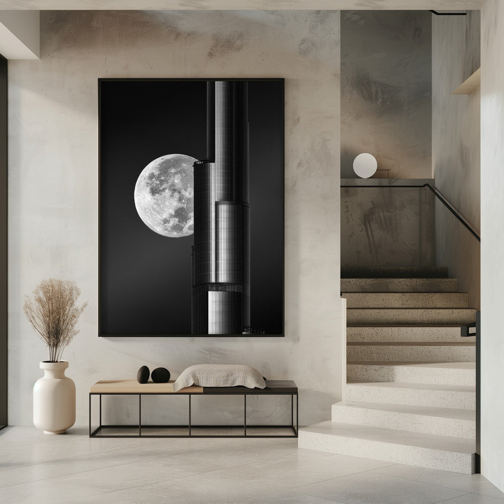 Art Prints of Super moon Burjkhalifa