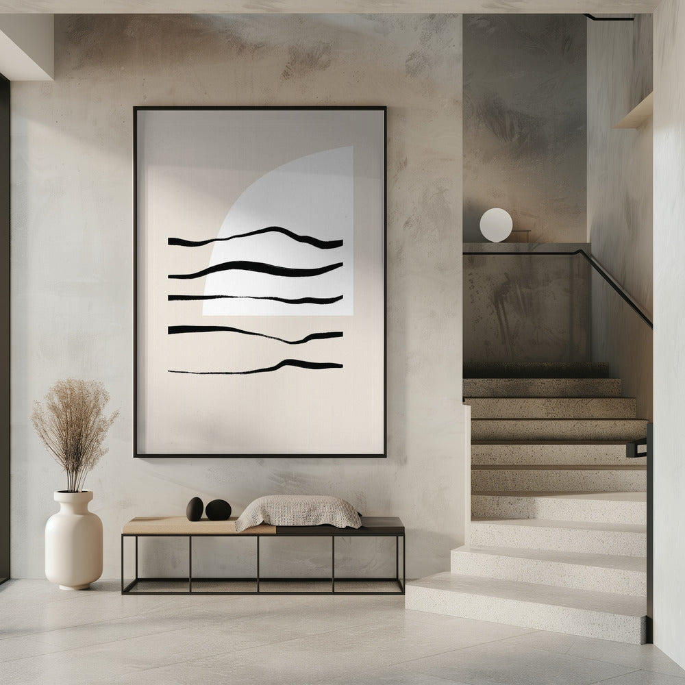 Art Prints of Sunset and Waves