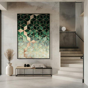 Art Prints of Leaves And Cubes