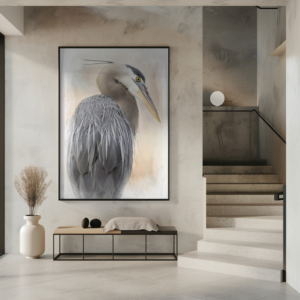 Art Prints of Great Blue Heron Portrait