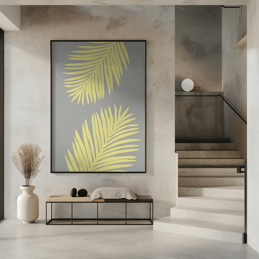 Art Prints of PALM LEAF 01 YELLOW