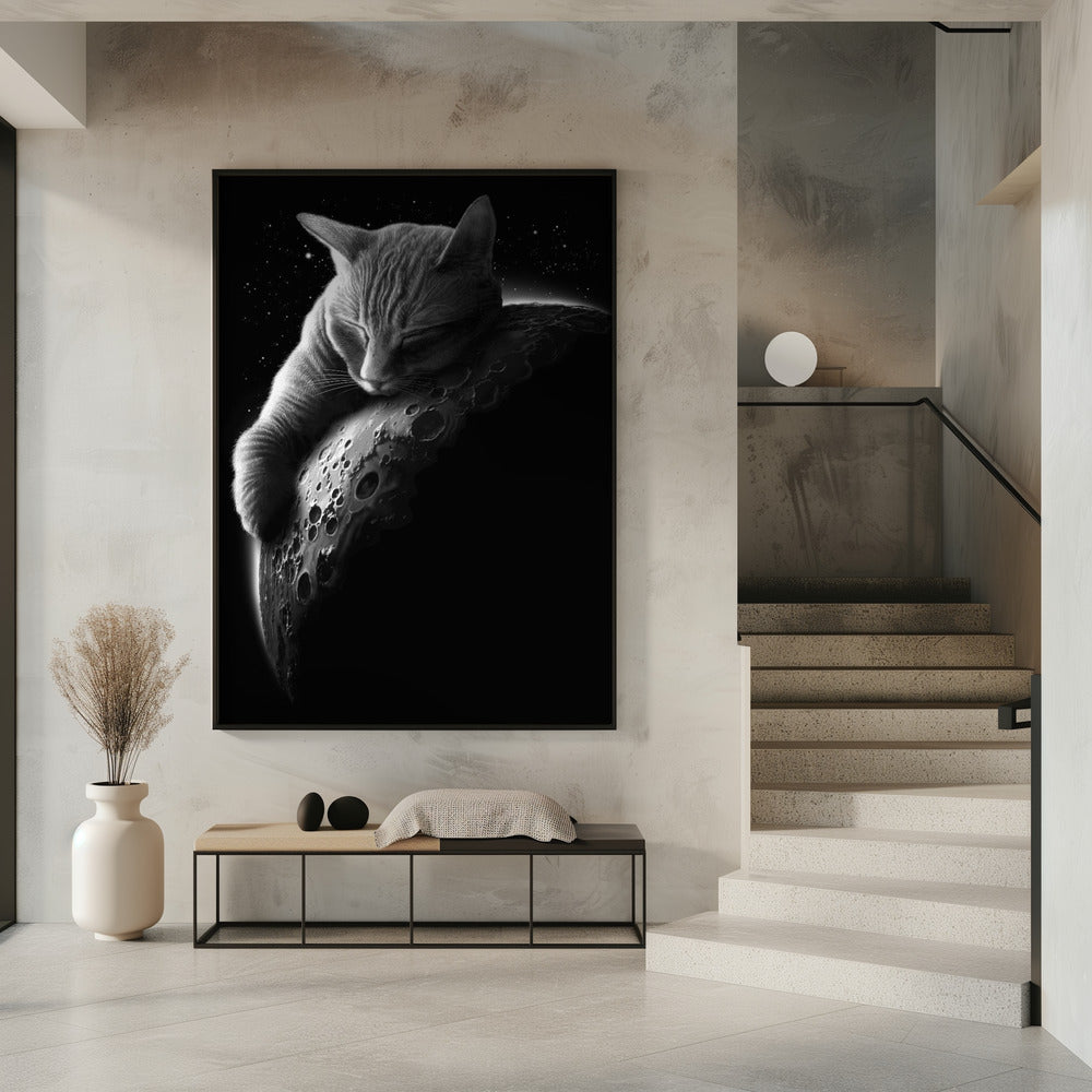 Canvas Art Print mooncat