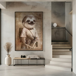 Canvas Art Print STUDENT SLOTH