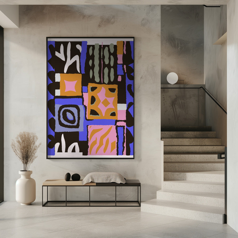 Art Prints of Purple Peru Pattern