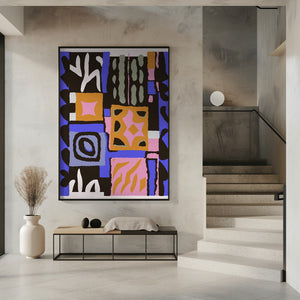 Art Prints of Purple Peru Pattern