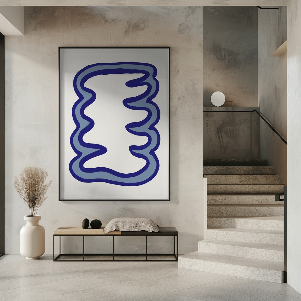 Art Prints of Blue Organic