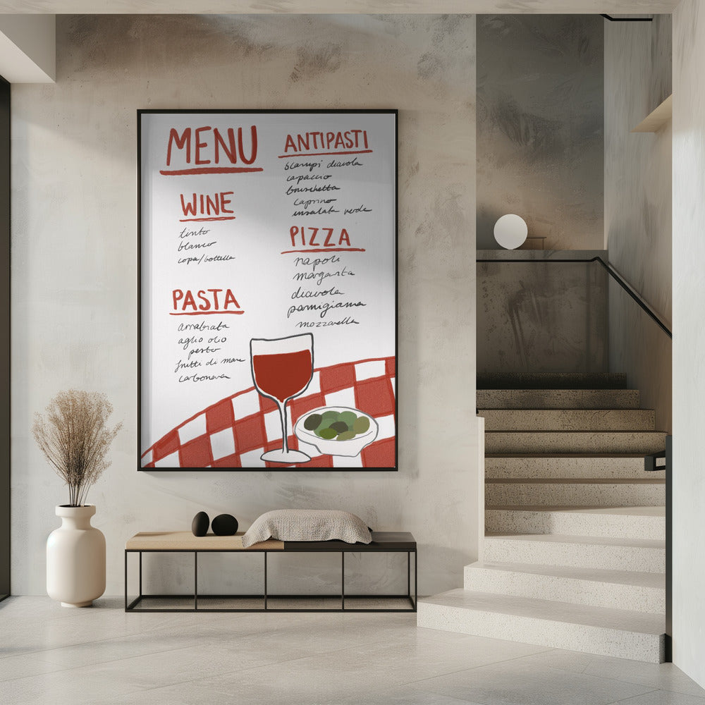 Art Prints of Italian Menu